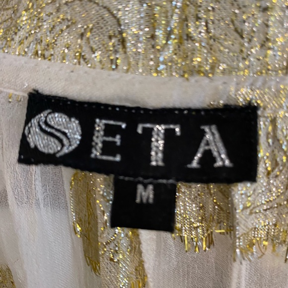 Cream and gold maxi dress - Picture 3 of 6